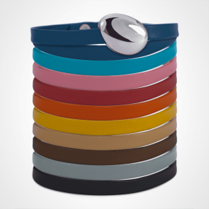 Color range of spare leathers for LA PLÀIA pebble bracelets